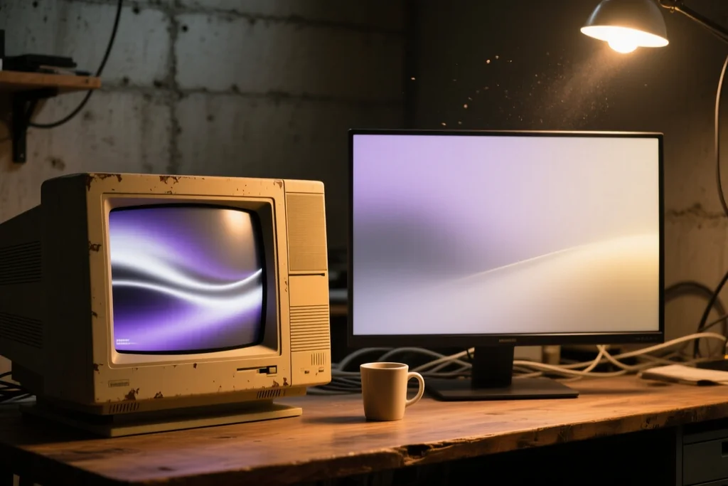 Two editor windows side by side, one classic and one modern game development tool