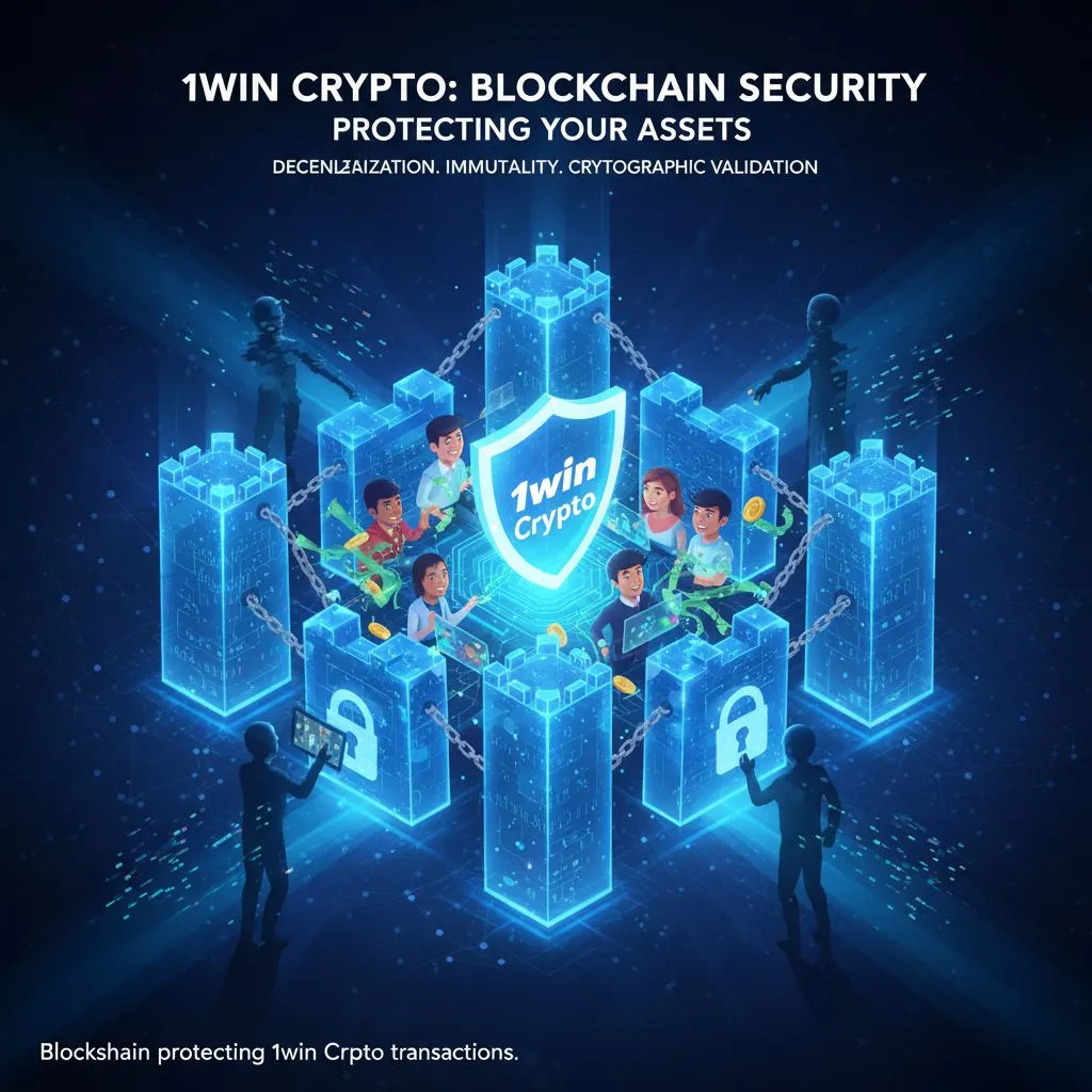 Blockchain protecting 1win Crypto transactions